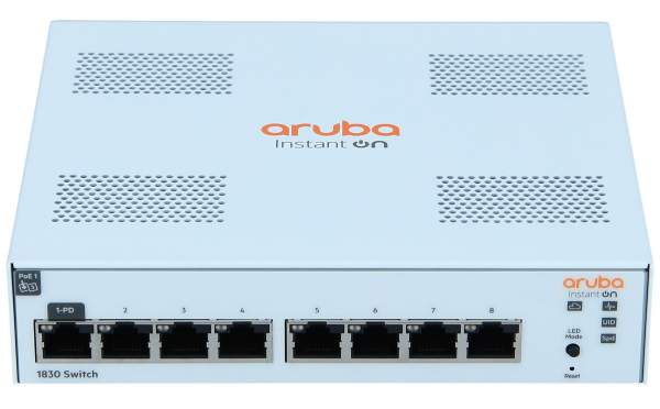 HPE - JL810A - Aruba Instant On 1830 8G Switch - smart - 8 x 10/100/1000 - desktop