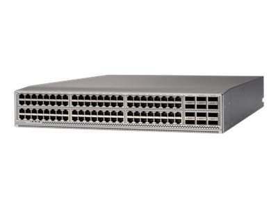 Cisco - N9K-C93216TC-FX2 - Nexus 93216TC-FX2 - Switch - L3 - Managed - 96 x 100 Gigabit QSFP28 / 40 Gigabit QSFP28 + 96 x 10 Gigabit Ethernet - front and side to back - rack-mountable