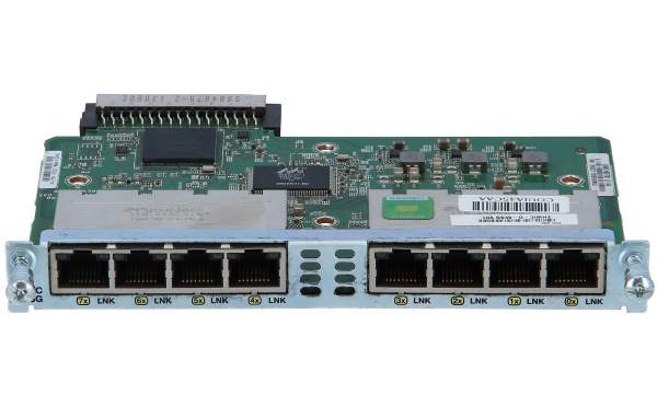 Cisco - EHWIC-D-8ESG - EHWIC-D-8ESG - Interno - Cablato - Ethernet - 1000 Mbit/s - Nero - Verde - Bianco