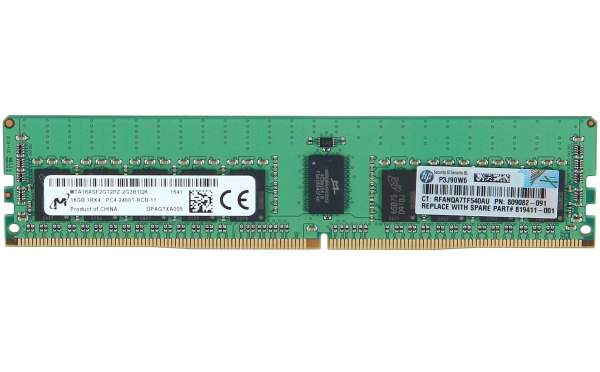 HP - 809082-091 - 16GB (1x16GB) Single Rank x4 DDR4-2400 Memory Kit