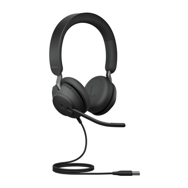 Jabra - 24089-999-999 - Evolve2 40 MS Stereo - Headset - on-ear - wired - USB-A - noise isolating - Certified for Microsoft Teams