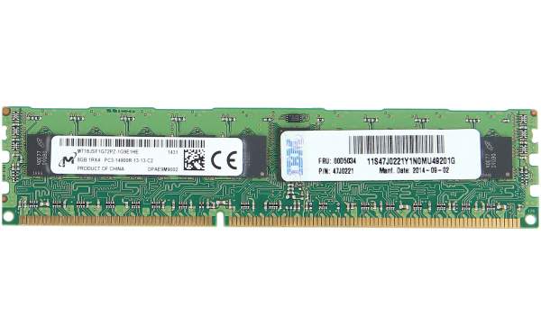 Lenovo - 00D5032 - 8GB 1X8GB 1866MHZ PC3-14900 CL13 1RX4 ECC REGISTERED LP DDR3 SDRAM 240-PIN RD